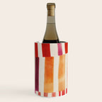 Stripe Pattern in Warm Red Pink and Ochre Wine Chiller Gallery Image 3