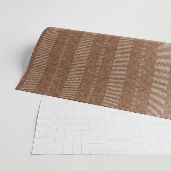 ivy stripes - warm brown Wrapping Paper Gallery Image 2