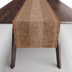 ivy stripes - warm brown Table Runner Gallery Image 1