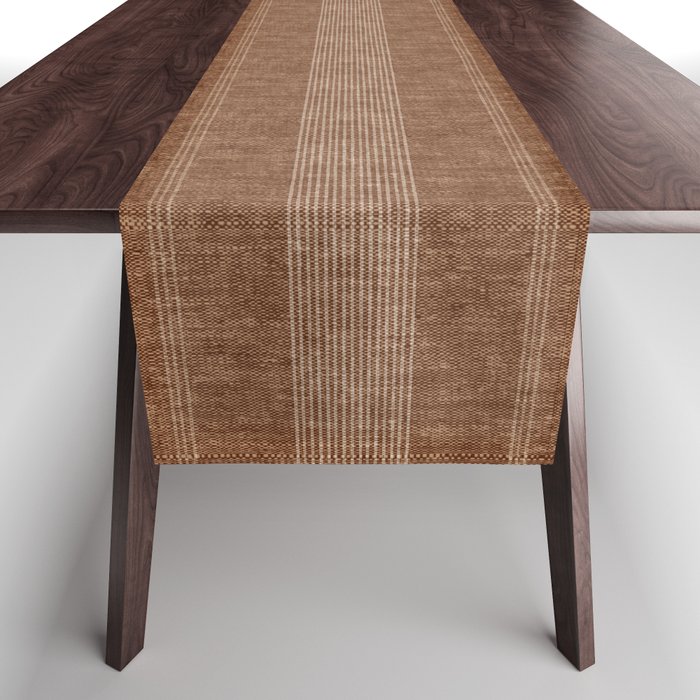ivy stripes - warm brown Table Runner Gallery Image 1