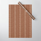 ivy stripes - warm brown Wrapping Paper Gallery Image 1