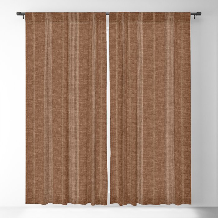 ivy stripes - warm brown Window Curtain Gallery Image 5
