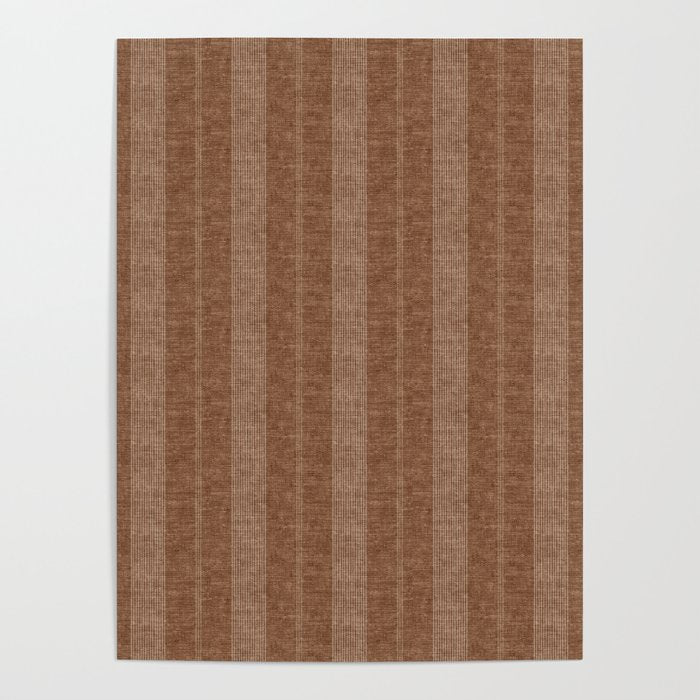 ivy stripes - warm brown Poster Gallery Image 1