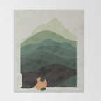 Cat Landscape 8B: Where does the Sun go? Throw Blanket Gallery Image 2