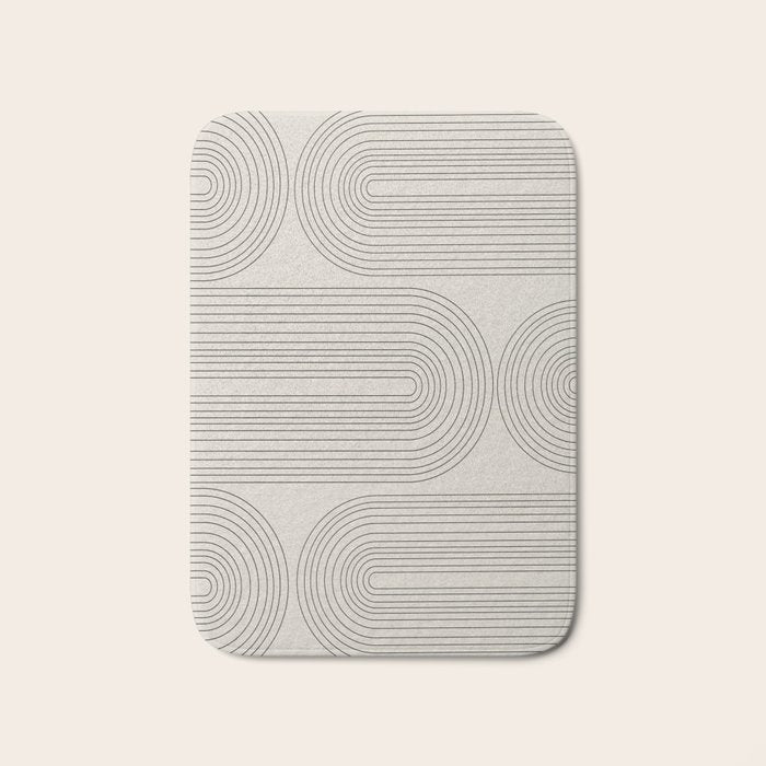 Minimalist, Line Art Modern Bath Mat Gallery Image 1