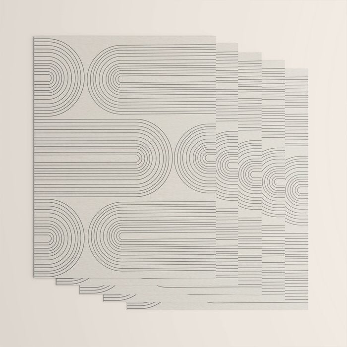 Minimalist, Line Art Modern Wrapping Paper Gallery Image 3