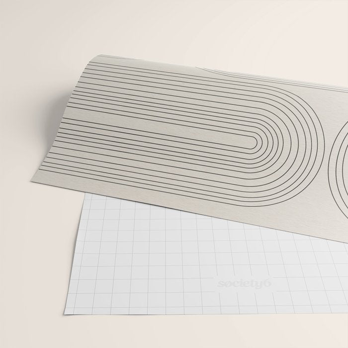 Minimalist, Line Art Modern Wrapping Paper Gallery Image 2