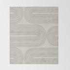 Minimalist, Line Art Modern Throw Blanket Gallery Image 2