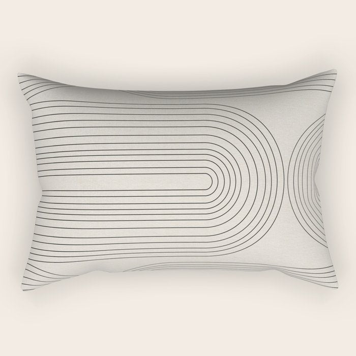 Minimalist, Line Art Modern Rectangular Pillow Gallery Image 1