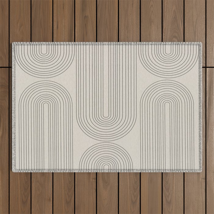 Minimalist, Line Art Modern Outdoor Rug Gallery Image 1