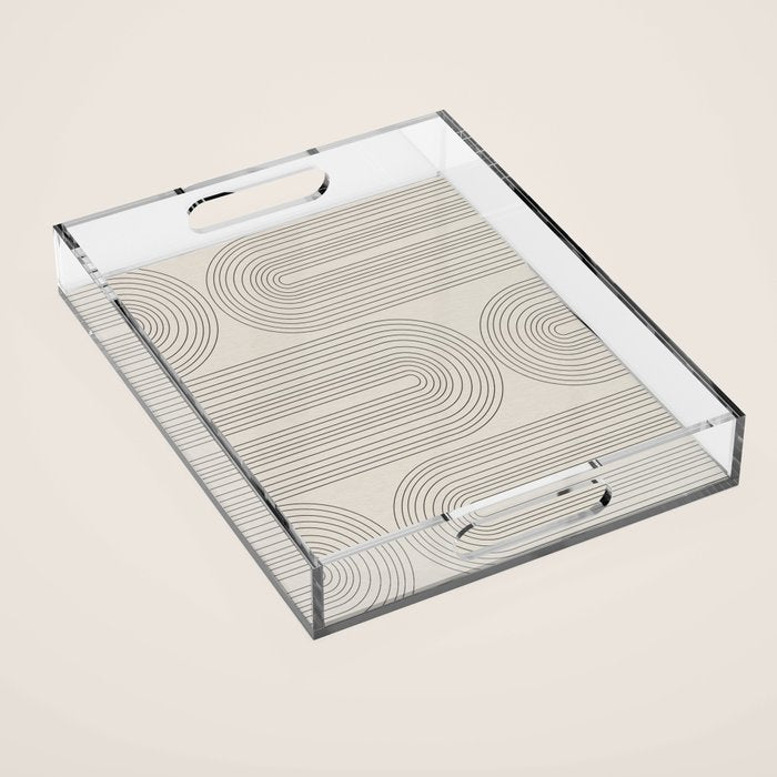 Minimalist, Line Art Modern Acrylic Tray Gallery Image 1