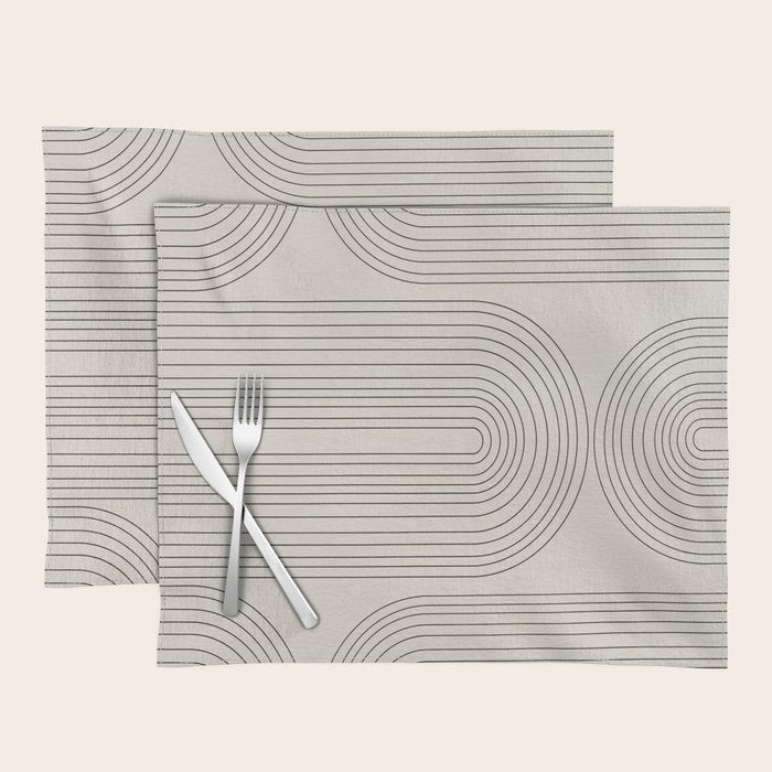 Minimalist, Line Art Modern Placemat Gallery Image 1