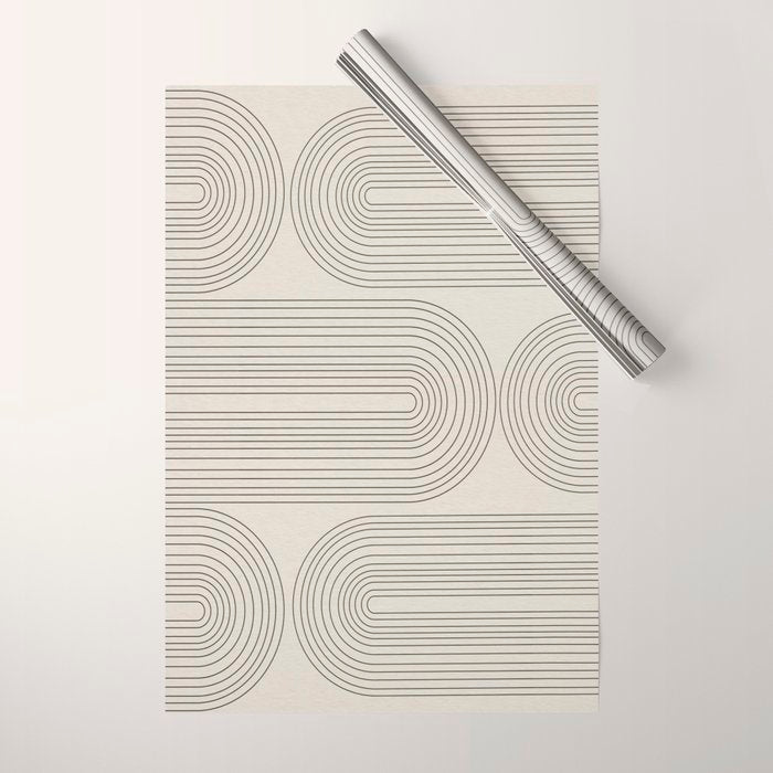 Minimalist, Line Art Modern Wrapping Paper Gallery Image 1