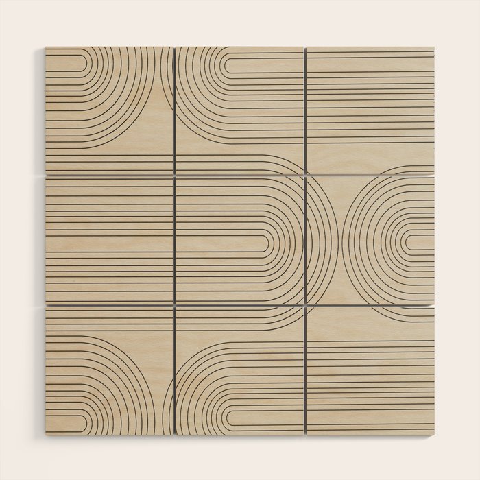 Minimalist, Line Art Modern Wood Wall Art Gallery Image 1