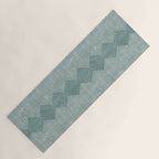 mudcloth diamonds - dusty blue Yoga Mat Gallery Image 1