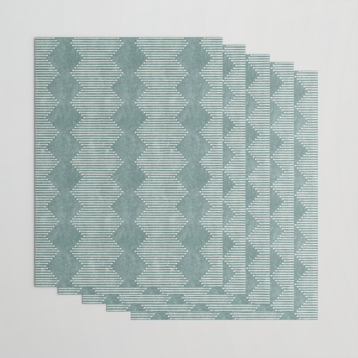 mudcloth diamonds - dusty blue Wrapping Paper Gallery Image 3
