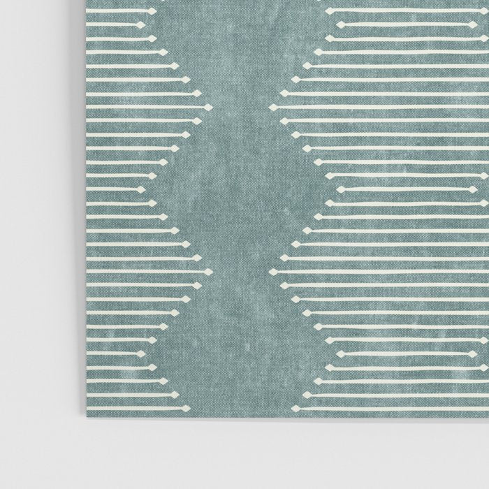 mudcloth diamonds - dusty blue Poster Gallery Image 3