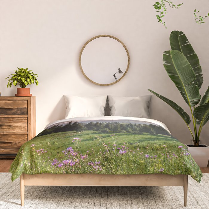 Mount Rainier Summer Adventure X - Pacific Northwest Mountain Landscape Comforter Gallery Image 3