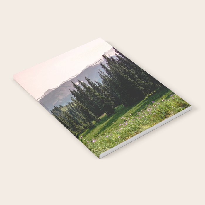 Mount Rainier Summer Adventure X - Pacific Northwest Mountain Landscape Notebook Gallery Image 1