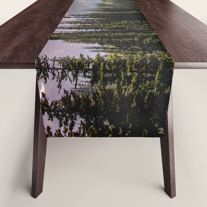 Mount Rainier Summer Adventure X - Pacific Northwest Mountain Landscape Table Runner Gallery Image 1