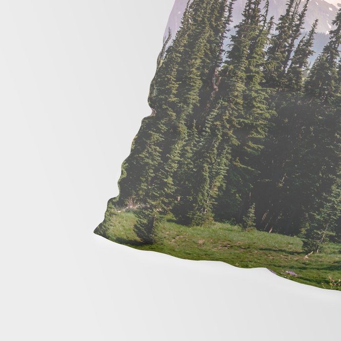 Mount Rainier Summer Adventure X - Pacific Northwest Mountain Landscape Pillow Sham Gallery Image 4