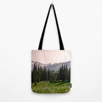 Mount Rainier Summer Adventure X - Pacific Northwest Mountain Landscape Tote Bag Gallery Image 2