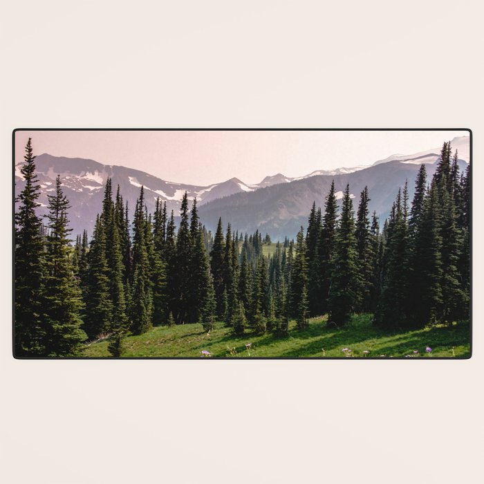 Mount Rainier Summer Adventure X - Pacific Northwest Mountain Landscape Desk Mat Gallery Image 3