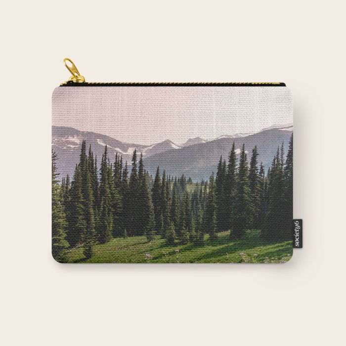 Mount Rainier Summer Adventure X - Pacific Northwest Mountain Landscape Carry All Pouch Gallery Image 1