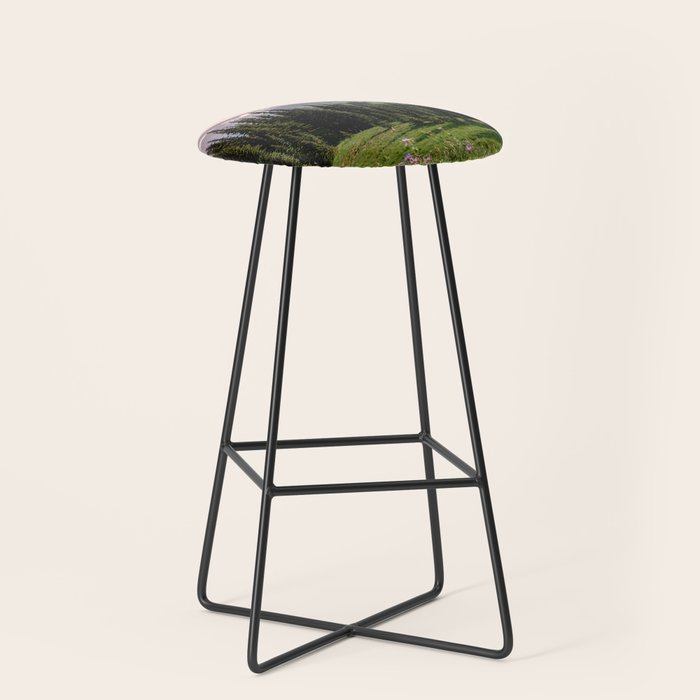 Mount Rainier Summer Adventure X - Pacific Northwest Mountain Landscape Stool Gallery Image 1