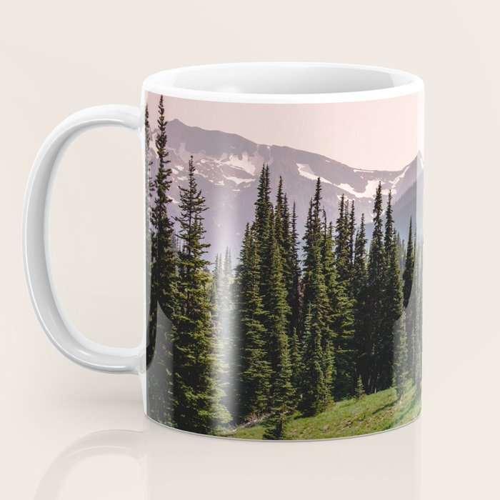 Mount Rainier Summer Adventure X - Pacific Northwest Mountain Landscape Coffee Mug Gallery Image 3