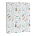 Artistic herringbone - watercolor chevron in blue and earthy Canvas Print Gallery Image 8