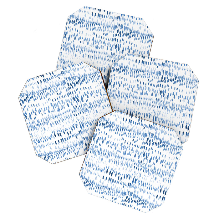 Baby blue boho vibes - watercolor brush strokes Coaster Gallery Image 1
