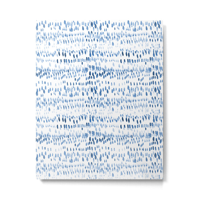 Baby blue boho vibes - watercolor brush strokes Metal Print Gallery Image 1