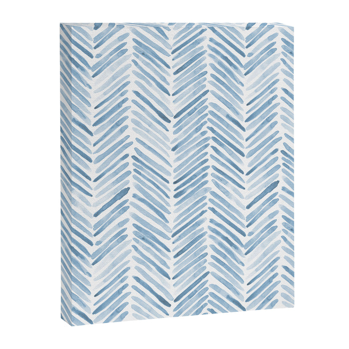Baby blue watercolor herringbone  Canvas Print Gallery Image 1
