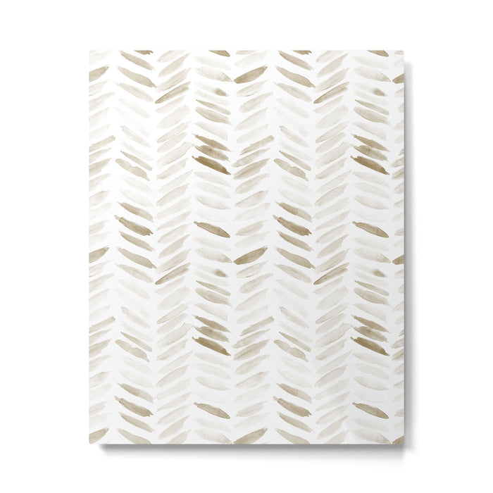 Boho herringbone in coffee shades - watercolor chevron  Metal Print Gallery Image 1