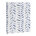 Indigo cuteness - watercolor abstract herringbone Canvas Print Gallery Image 8