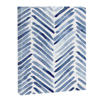 Indigo herringbone - watercolor blue chevron Canvas Print Gallery Image 8
