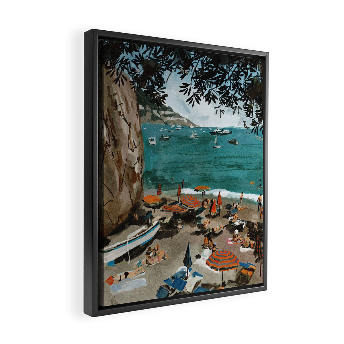 Amalfy coast Framed Canvas Print Gallery Image 2