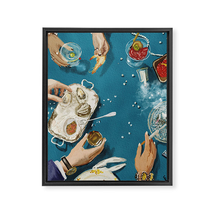 Luxury dinner Framed Canvas Print Gallery Image 1