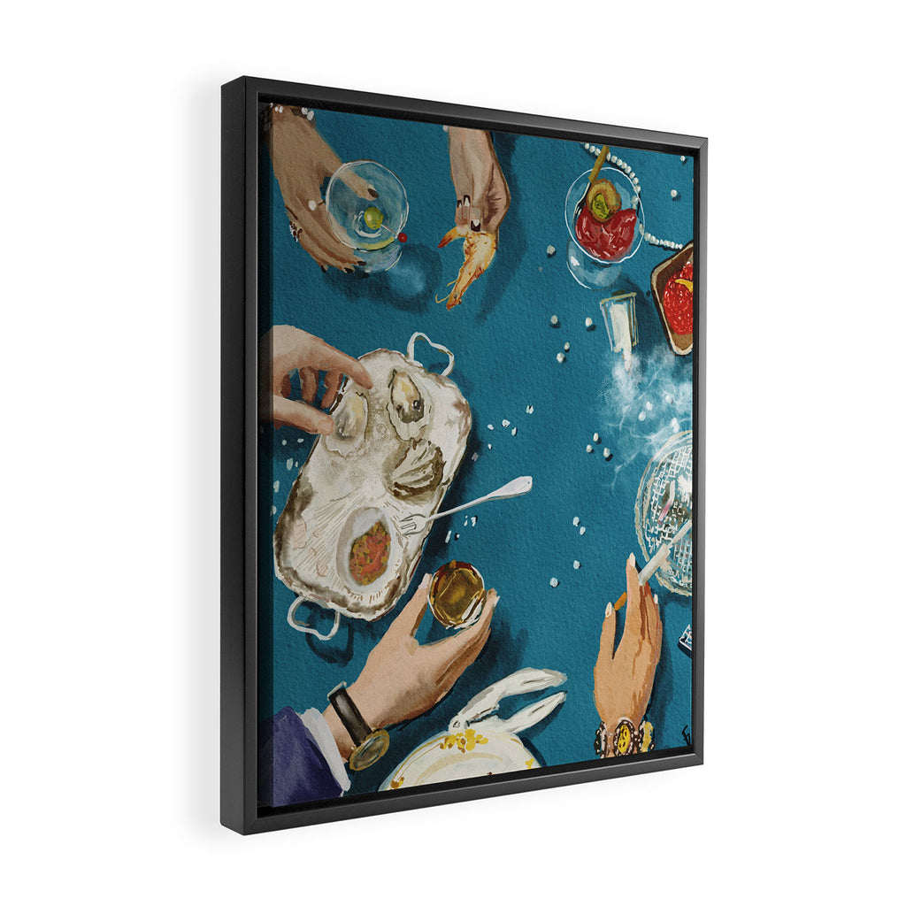 Luxury dinner Framed Canvas Print Gallery Image 2