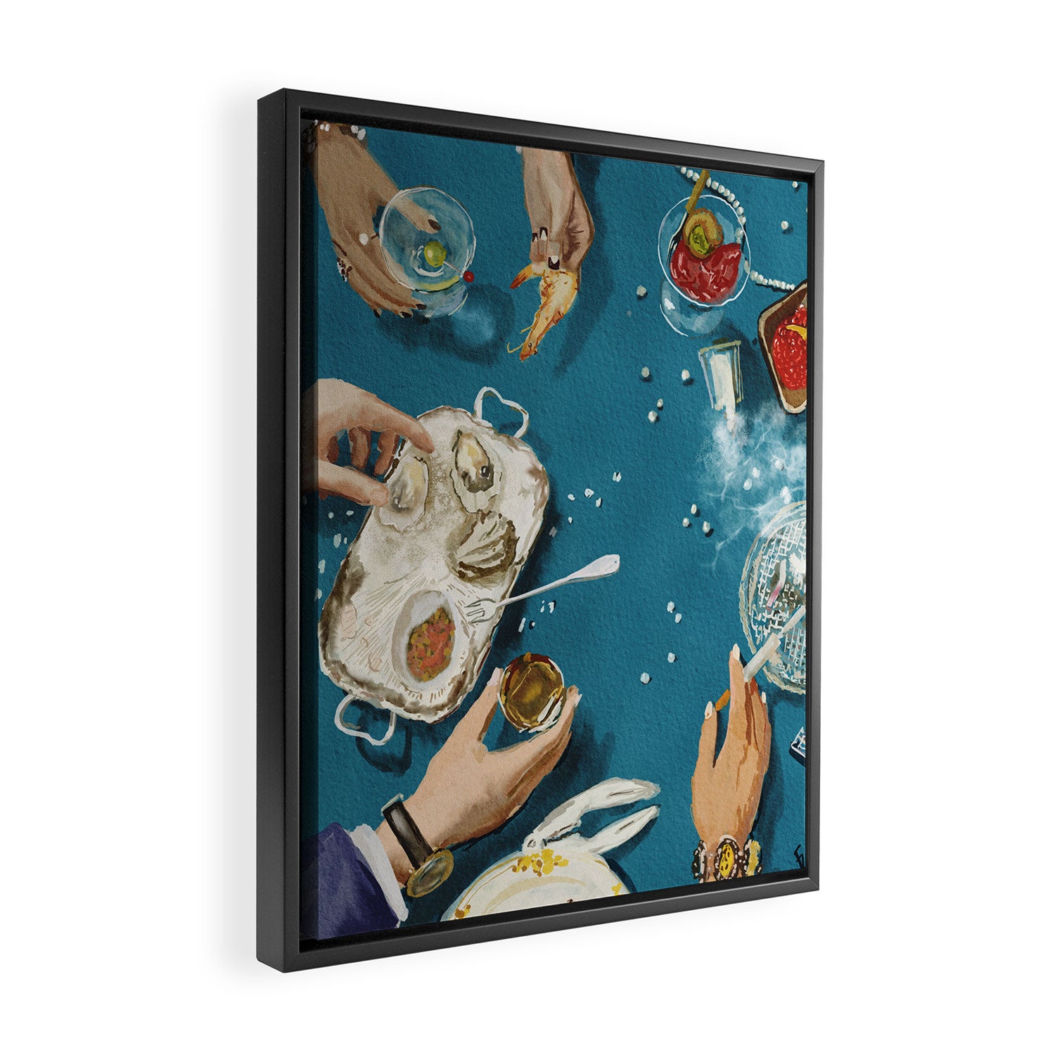 Luxury dinner Framed Canvas Print Gallery Image 2