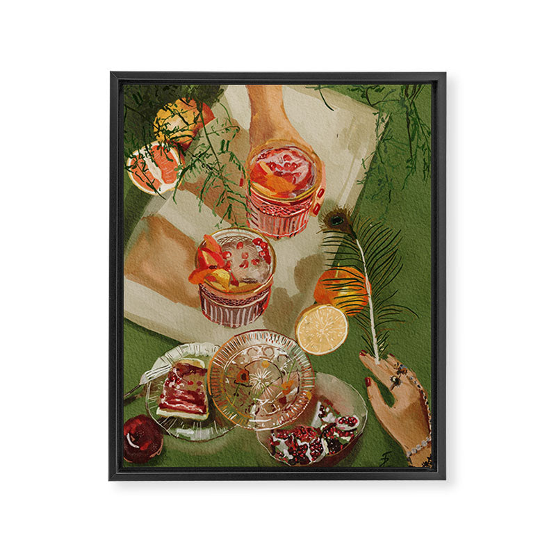 The magic of pomegranate cocktails Framed Canvas Print Gallery Image 6