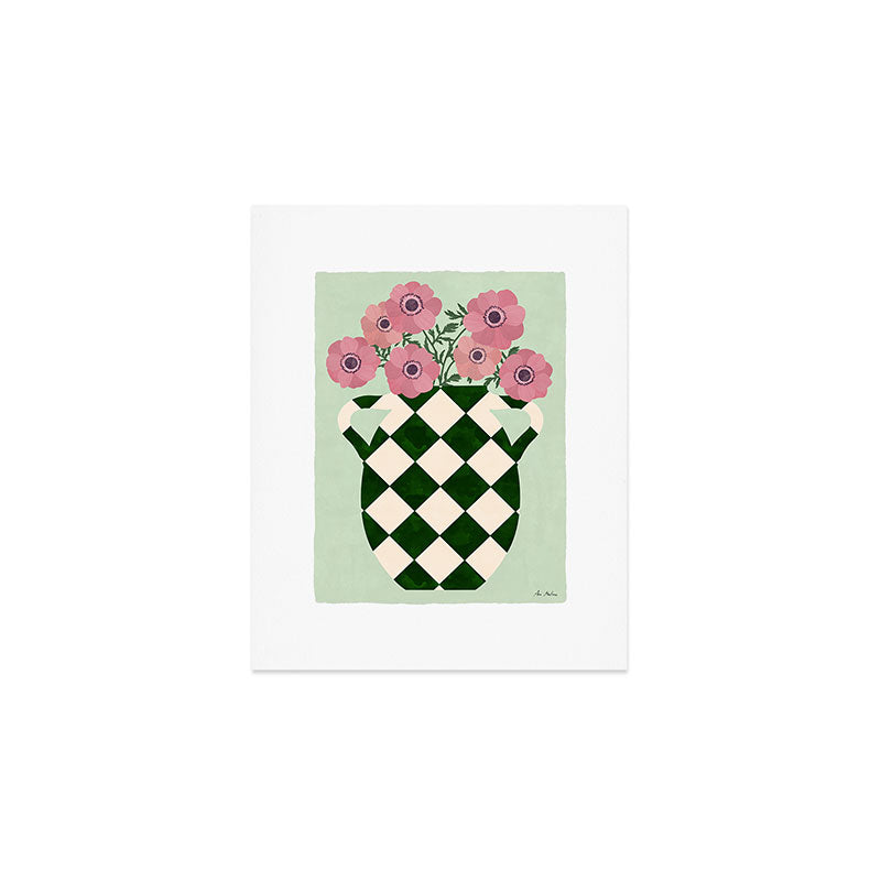 Anemones and vase Art Print Gallery Image 1