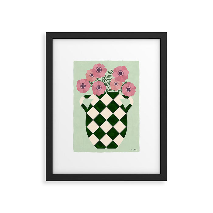 Anemones and vase Framed Art Print Gallery Image 1