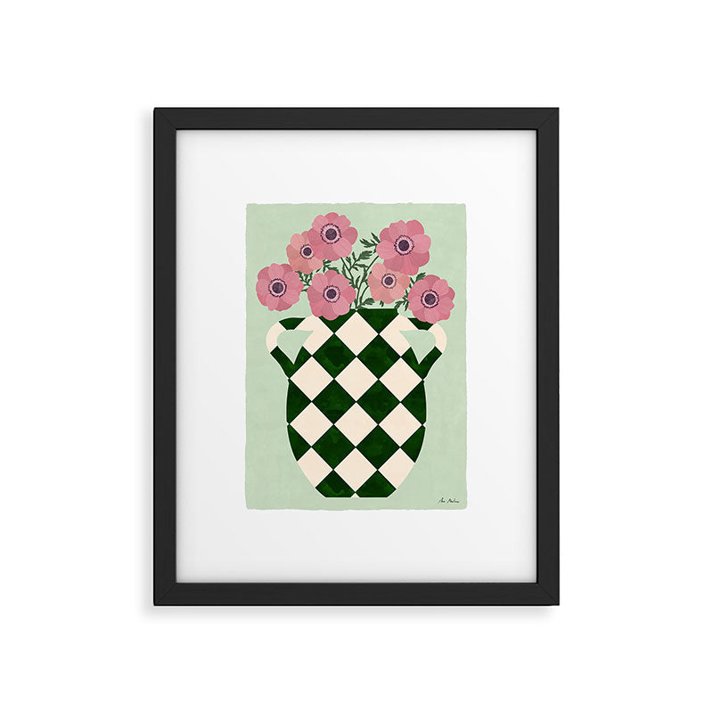 Anemones and vase Framed Art Print Gallery Image 5