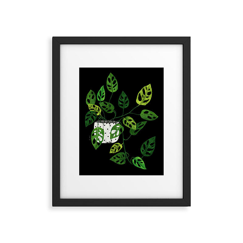 Back monstera obliqua Framed Art Print Gallery Image 5