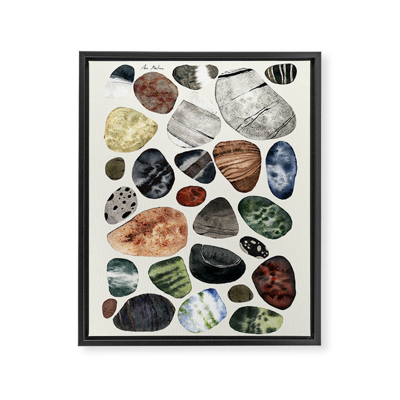  beach pebbles Framed Canvas Print Gallery Image 6