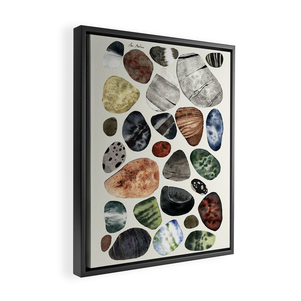  beach pebbles Framed Canvas Print Gallery Image 2