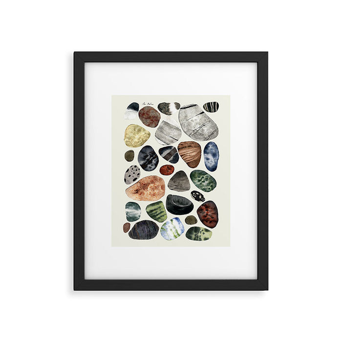  beach pebbles Framed Art Print Gallery Image 1