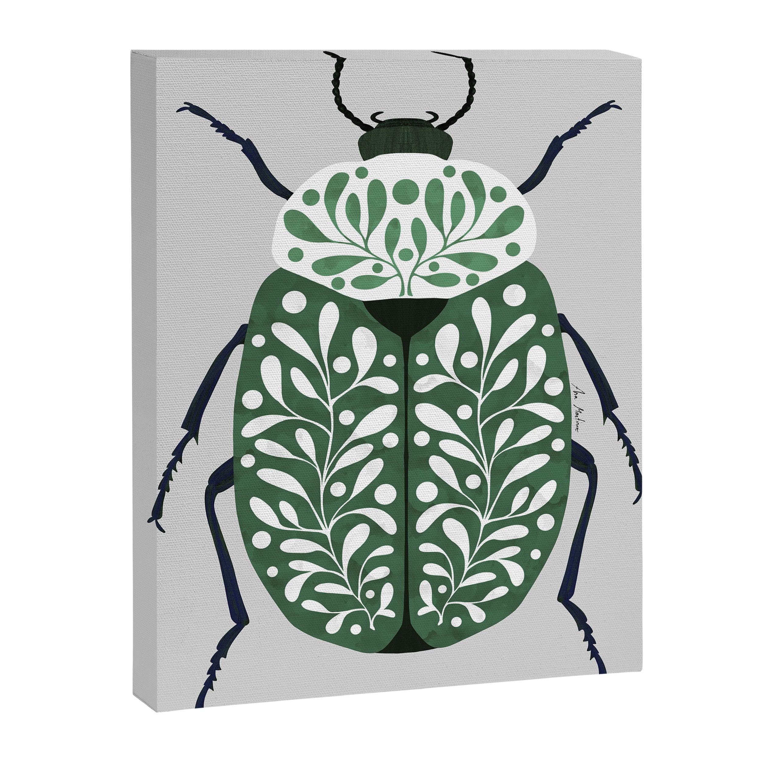 Beetle and leaves Canvas Print Gallery Image 8